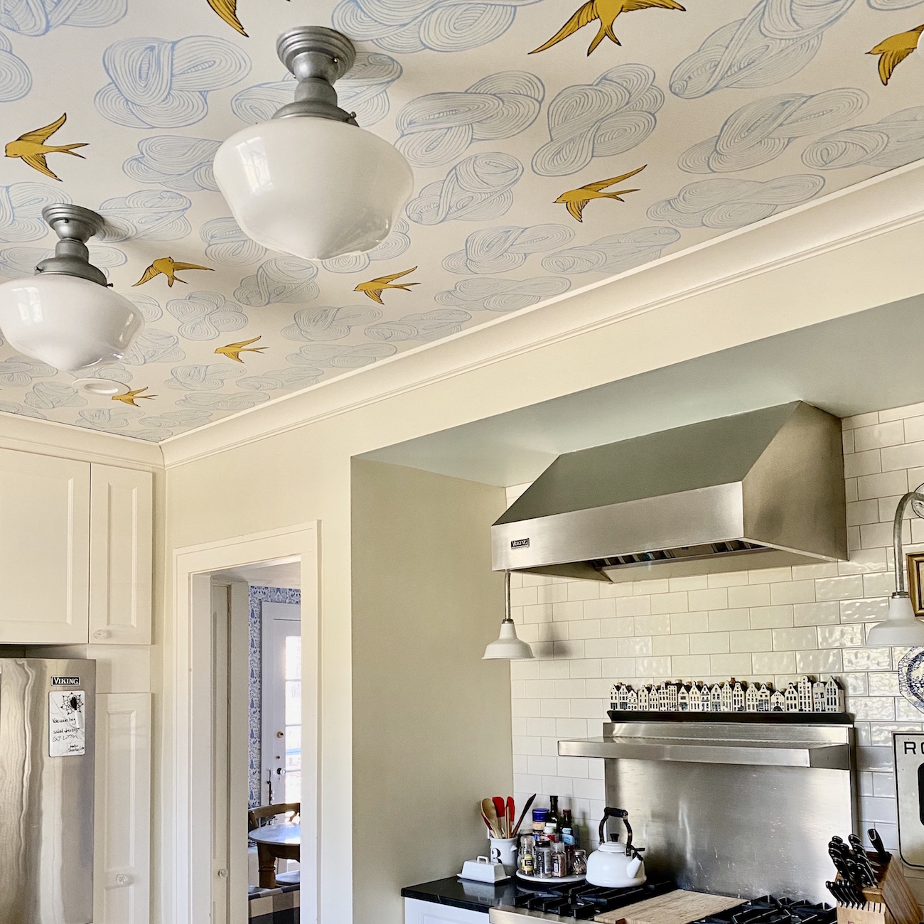 Primary Schoolhouse Semi-Flush Mount Pendant | Photo Courtesy of Hill House Design